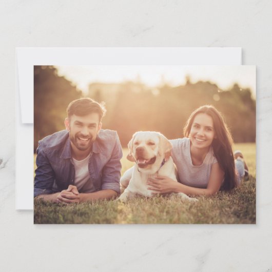 おもしろいタイポグラフィ結婚白黒 招待状 (裏面)