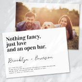 おもしろいタイポグラフィ結婚白黒 招待状