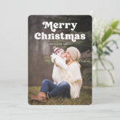 おもしろいタイポグラフィ |ドッ赤と白ト(写真付き) シーズンカード (スタンド正面)