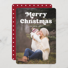 おもしろいタイポグラフィ |ドッ赤と白ト（写真付き） シーズンカード