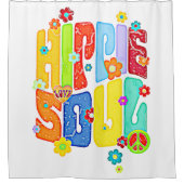 おもしろいタイポグラフィ – ヒッピー・ソウル1 シャワーカーテン (正面)