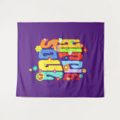 おもしろいタイポグラフィ – ヒッピー・ソウル1 タペストリー (正面(横))