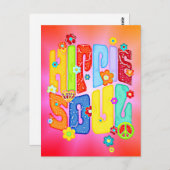 おもしろいタイポグラフィ – ヒッピー・ソウル1 ポストカード (正面/裏面)