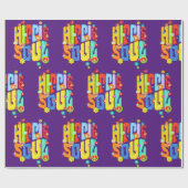 おもしろいタイポグラフィ – ヒッピー・ソウル1 ラッピングペーパー (フラット)