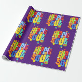 おもしろいタイポグラフィ – ヒッピー・ソウル1 ラッピングペーパー (アンロールド)