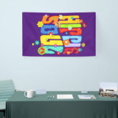 おもしろいタイポグラフィ – ヒッピー・ソウル1 横断幕 (トレードショー)