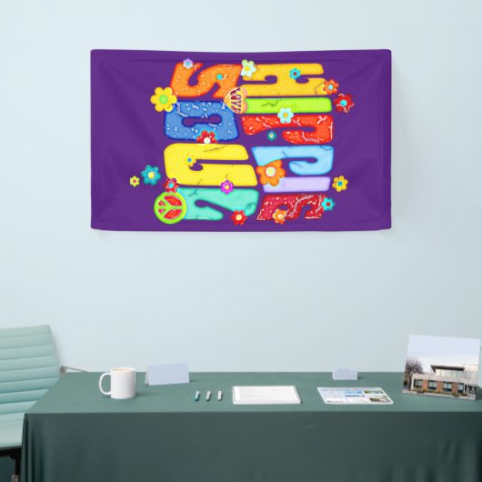 おもしろいタイポグラフィ – ヒッピー・ソウル1 横断幕 (トレードショー)