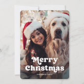 おもしろいタイポグラフィ |緑と白の点（写真付き） シーズンカード (正面)