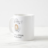 おもしろいタイムクロックラインスケッチマグ コーヒーマグカップ (正面左)