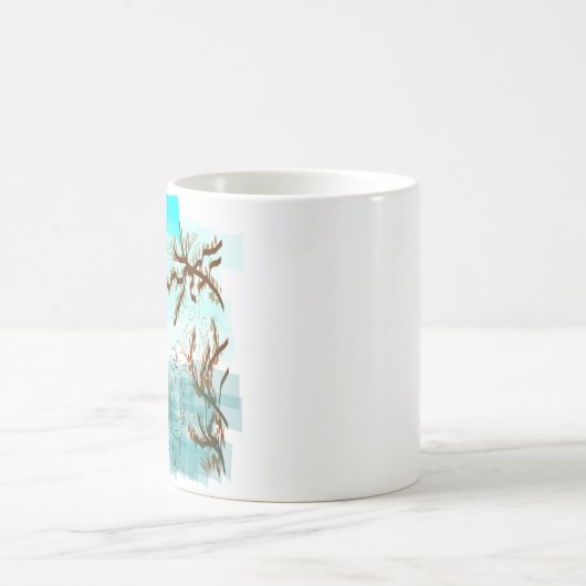 おもしろいタイムコンテンポラリーおばあちゃん屋外表示 コーヒーマグカップ (中央)