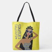 おもしろいタイムタンラインショルダートート トートバッグ (裏面)