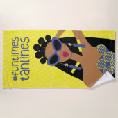 おもしろいタイムタンラインビーチタオル ビーチタオル (正面)