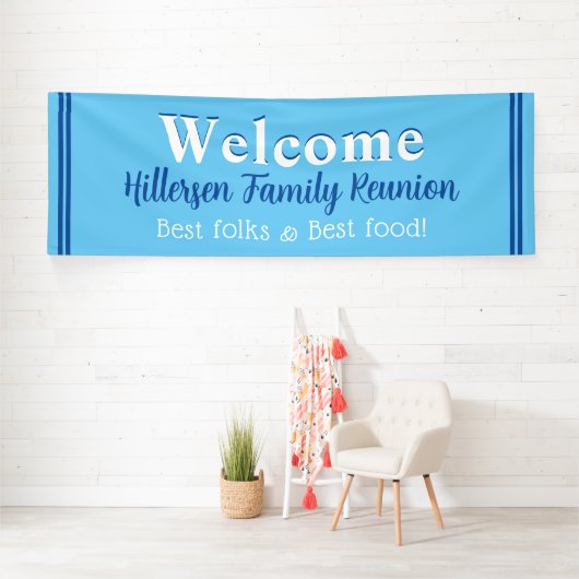 おもしろいタイム！巨大なファミリー懇親会バナー 横断幕 (インサイチュ)