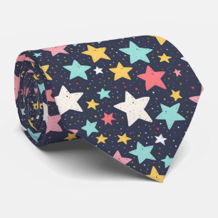 おもしろいタイル星模様 ネクタイ