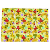 おもしろいタイル果実野菜パターンパーティー ラージペーパーバッグ (裏面)
