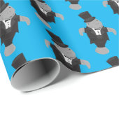 おもしろいタキシドマナティー ラッピングペーパー (ロールコーナー)