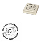 おもしろいタクシー会社の営業 ラバースタンプ (押印)