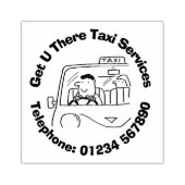おもしろいタクシー会社の営業 ラバースタンプ (インプリント)