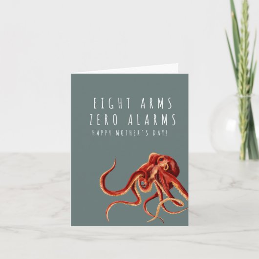 おもしろいタコのジョーク 母の日 カード (正面)