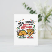 「おもしろいタコスや火曜日のように一緒に行く」 ポストカード (スタンド正面)