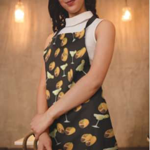 おもしろいタコマルガリタメキシコビーチパターン エプロン