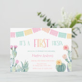 おもしろいタコAファースト・フィエスタ1歳の誕生日パーティー 招待状 (スタンド正面)