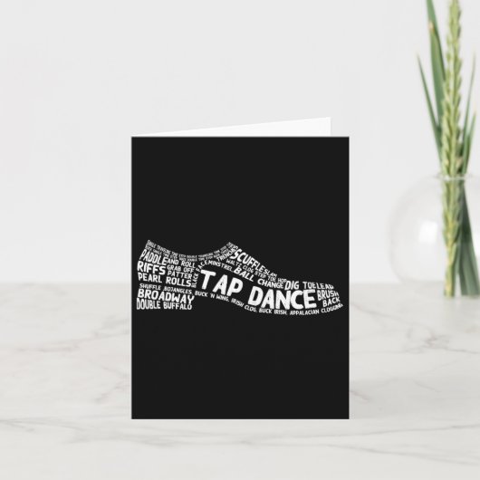 おもしろいタップダンスギフト靴踊りかわいいダンサーメンズ カード (正面)