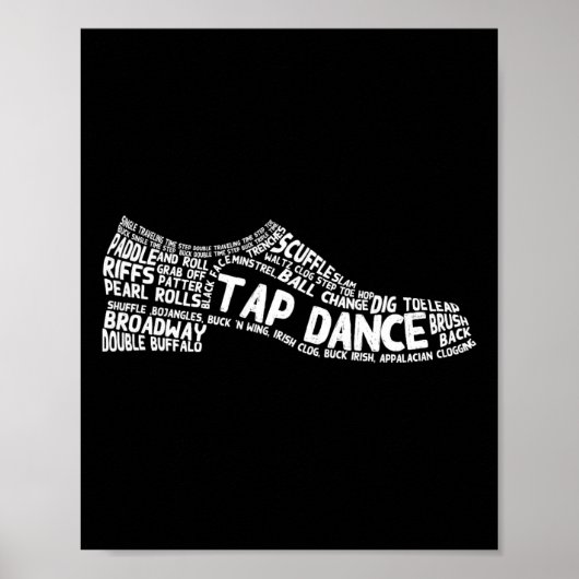 おもしろいタップダンスギフト靴踊りかわいいダンサーメンズ ポスター (正面)