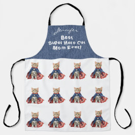 おもしろいタビーキャットオールオーバープリントエプロン エプロン