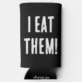 「おもしろいタンパク質のシェイクは飲まない！私食べが彼ら！」 スリム缶クーラー (裏面)