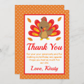 おもしろいターキャンツギビング誕生日 サンキューカード (正面/裏面)