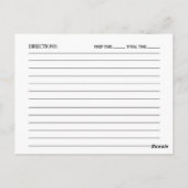 おもしろいターコイズキッチンガジェットブライダルレシピカード ポストカード (裏面)