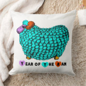 おもしろいターコイズラム中国の年〔占星術の〕十二宮図スクエアP クッション (ブランケット)