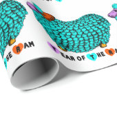 おもしろいターコイズRAM年中国の〔占星術の〕十二宮図ギフト紙 ラッピングペーパー (ロールコーナー)