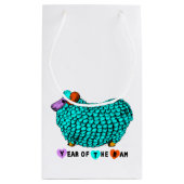 おもしろいターコイズRAM年中国の〔占星術の〕十二宮図S抱き枕 スモールペーパーバッグ (裏面)