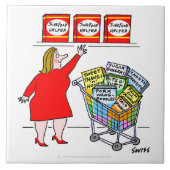 おもしろいダイエットリマインダーダイエット漫画キッチントリベット タイル (正面)