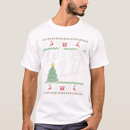 おもしろいダサいセーターのクリスマス Tシャツ (正面)