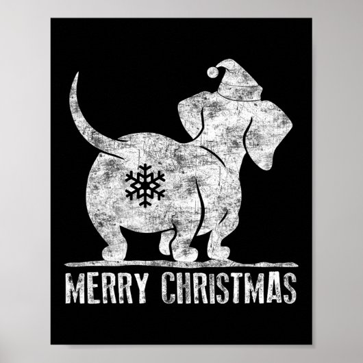 おもしろいダシュンダージュージュリークリスマスウィーナー愛犬家wo ポスター (正面)