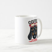 おもしろいダシュントとコーヒー コーヒーマグカップ (正面右)