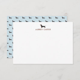 おもしろいダシュント愛犬家 パーソナライズされた ノートカード