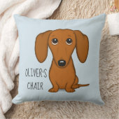 おもしろいダシュント漫画ウィーナードッグパーソナライズされた クッション (ブランケット)