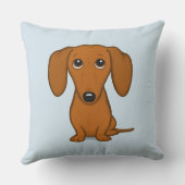 おもしろいダシュント漫画ウィーナードッグパーソナライズされた クッション (裏面)