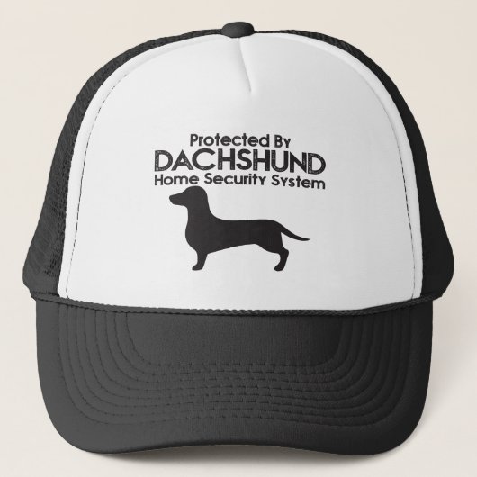 おもしろいダシュント犬のトラック帽 キャップ (正面)