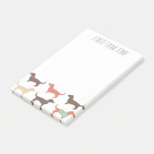 おもしろいダシュント犬のパターン ポストイット (アングル)