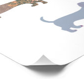 おもしろいダシュント犬のユーモアのカラーチャートのポスター ポスター (コーナー)