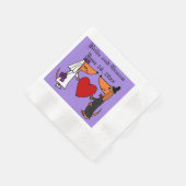 おもしろいダシュント犬の新郎新婦結婚の芸術 縁ありカクテルナプキン (角)