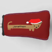 おもしろいダシュント赤かわいい ゴルフヘッドカバー (正面)