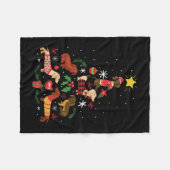 おもしろいダシュント フリースブランケット (正面(横))