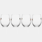 おもしろいダシュンドウィーナーソーセージドッグパーソナライズされた名 ステムなしワイングラス (左)