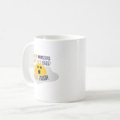 おもしろいダジャレモンスターのパパの冗談 コーヒーマグカップ (正面左)